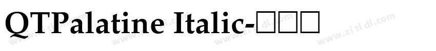 QTPalatine Italic字体转换